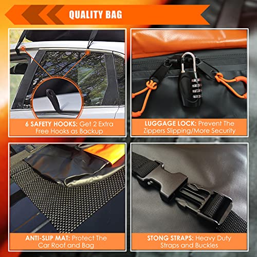 Waterproof 15 Cubic feet Car Roof Bag Cargo Carrier R1594