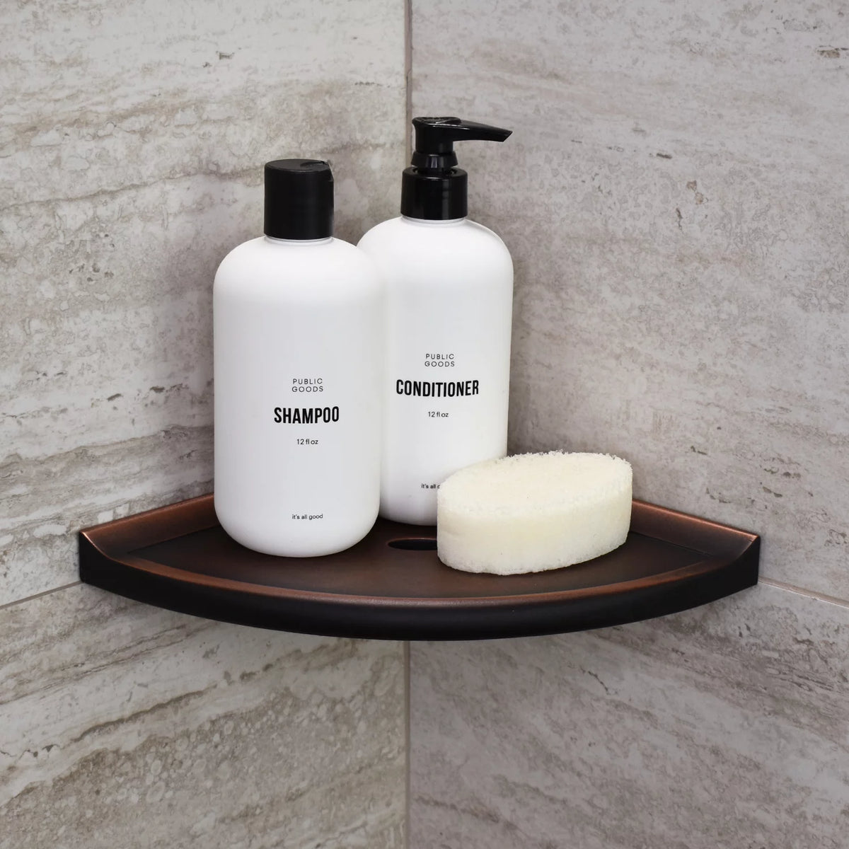 8 inch Oil Rubbed Bronze Shower Shelf Q18262