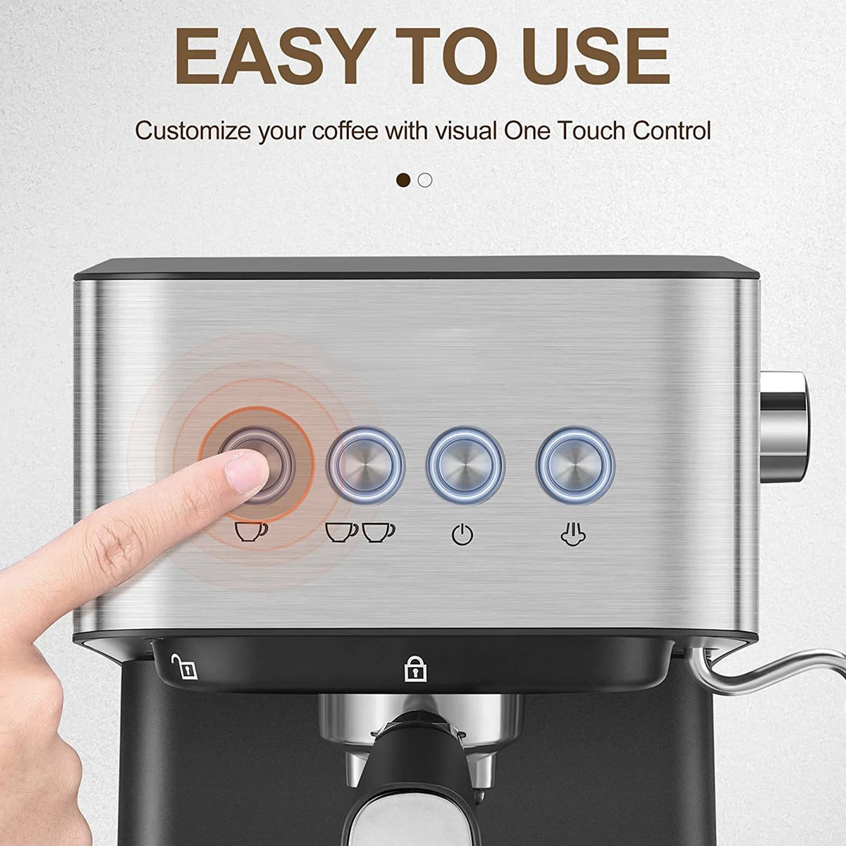 15 Bar Espresso Machine with Milk Frother D79135