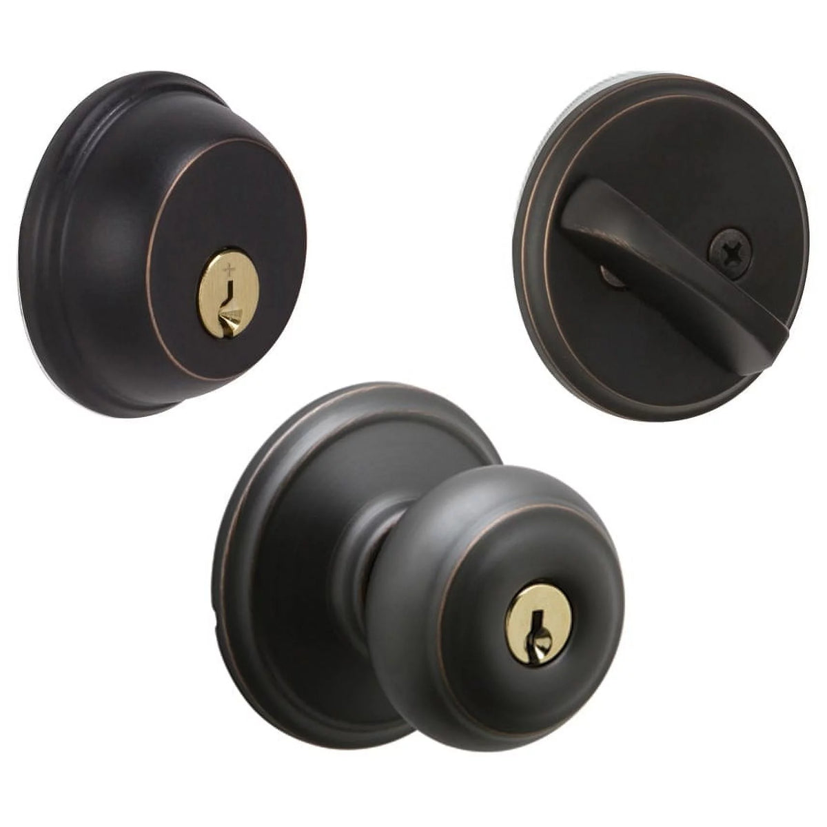 Bronze Entry Deadbolt Lock D1099