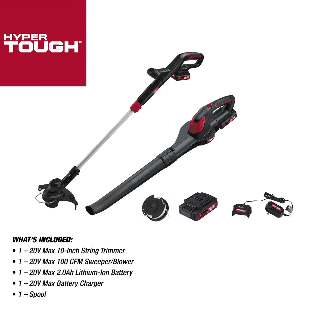 20V Max Cordless Combo Kit, String Trimmer & Sweeper V8010