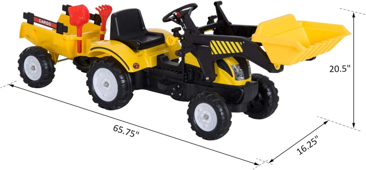 Ride-On Kids Bulldozer Toy with Dirt Bucket P2625