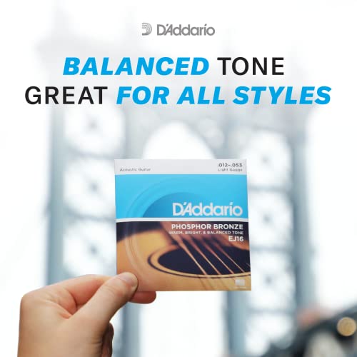 Phosphor Bronze Acoustic Guitar Strings 12-53 Light 3-Pack P967591