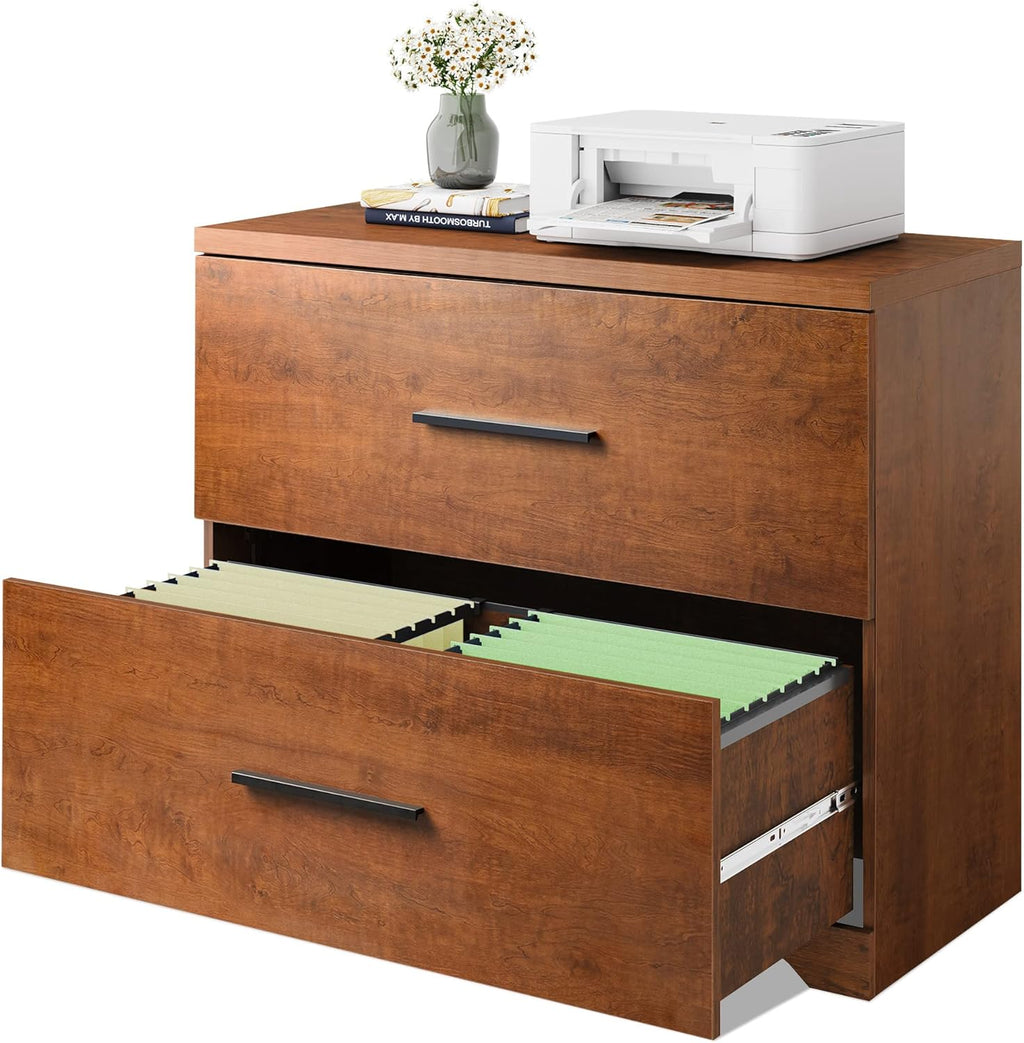 2 Drawer Wood Lateral File Cabinet with Anti-tilt Mechanism X49133