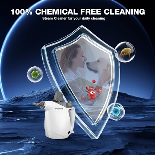 Handheld Steam Cleaner with 16 PCS Accessory & Safety Lock, 500ML White J79460