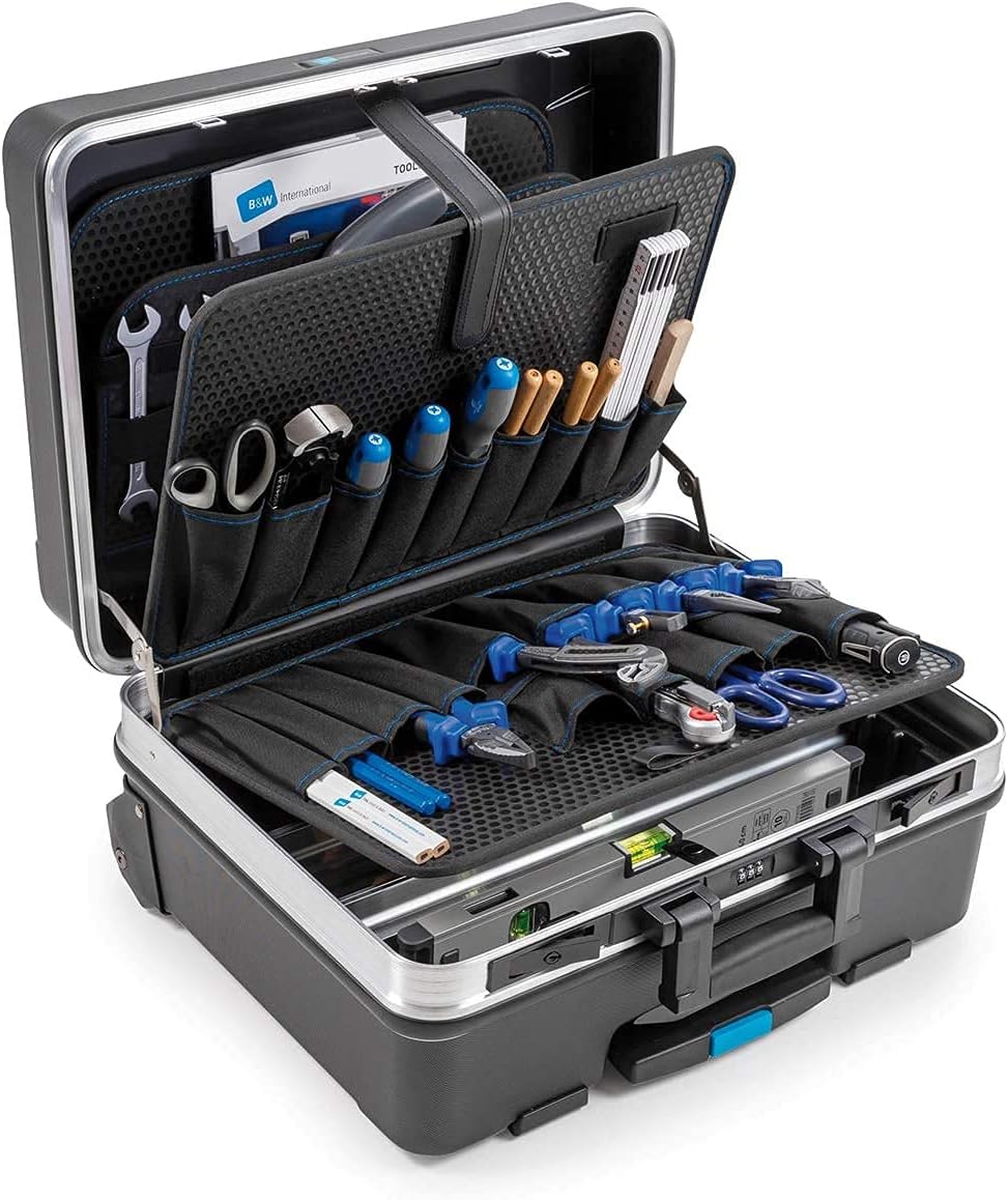 Black Portable Wheeled Tool Case E7479