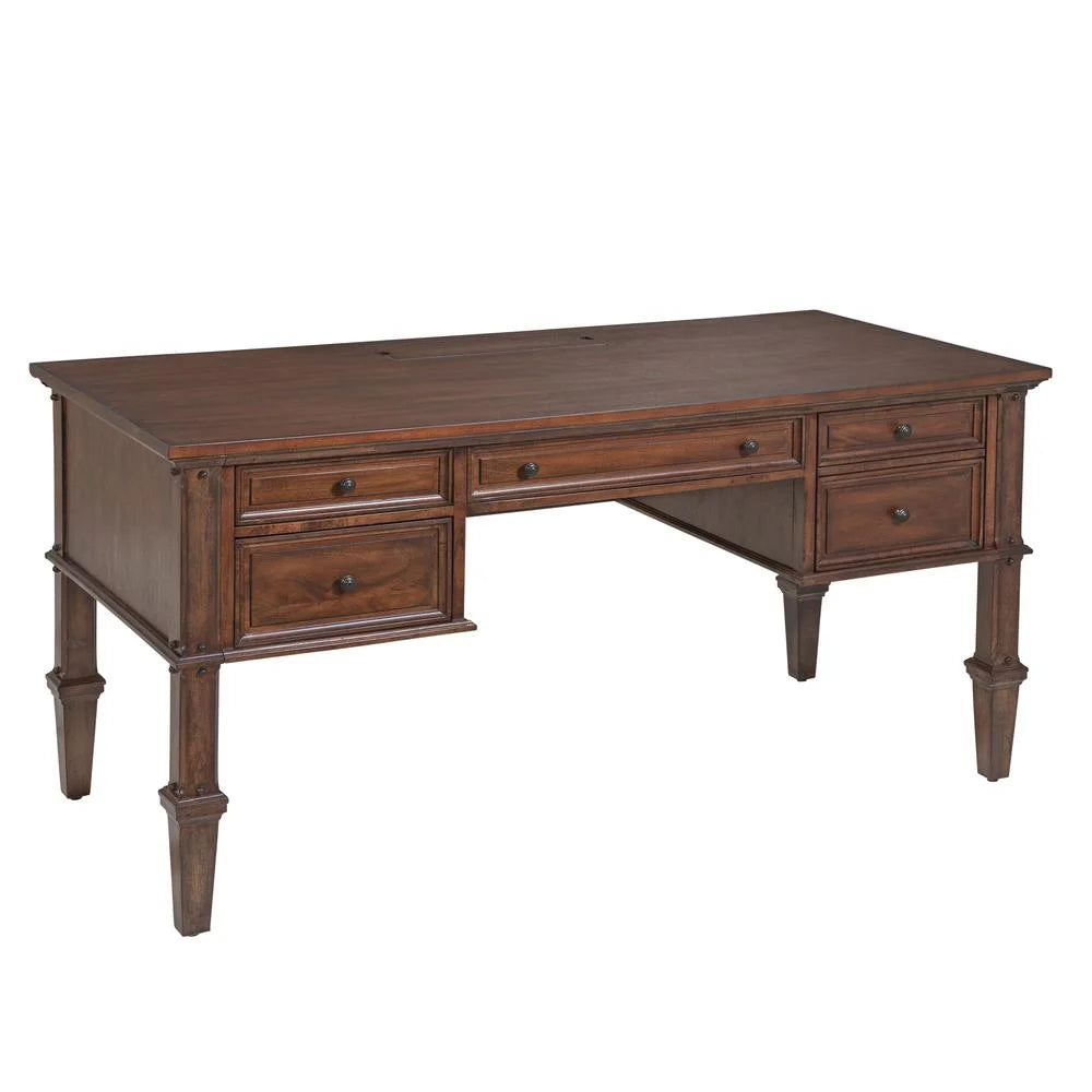 Rustic Cherry 60-inch Wood Storage Desk D5285