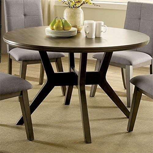 Gray Wood Round Dining Table E47449