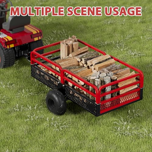 1500lbs Heavy Duty Steel Dump Cart with Wheels T784732