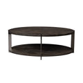 Modern Wood Oval Cocktail Table in Mahogany J42468