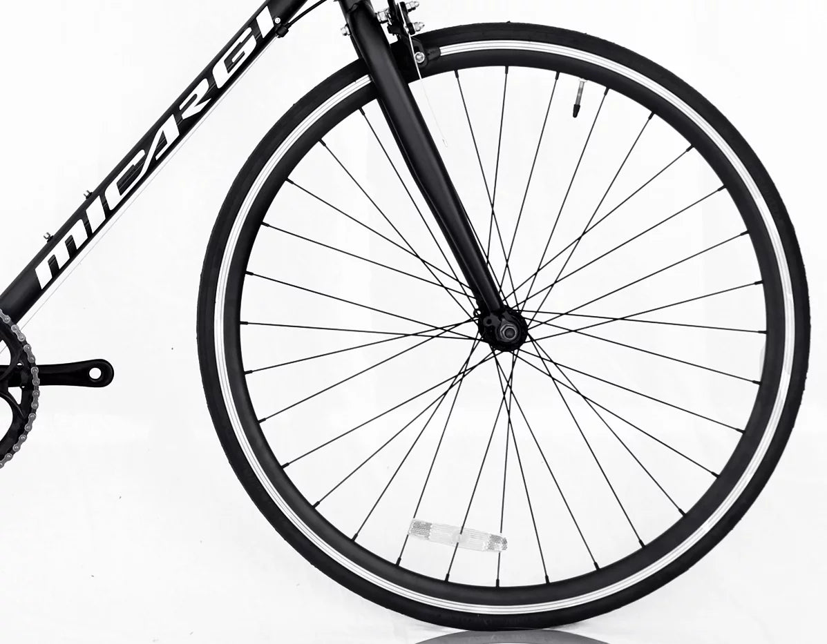 White 53 cm Aluminum 700C Road Bike Q601512