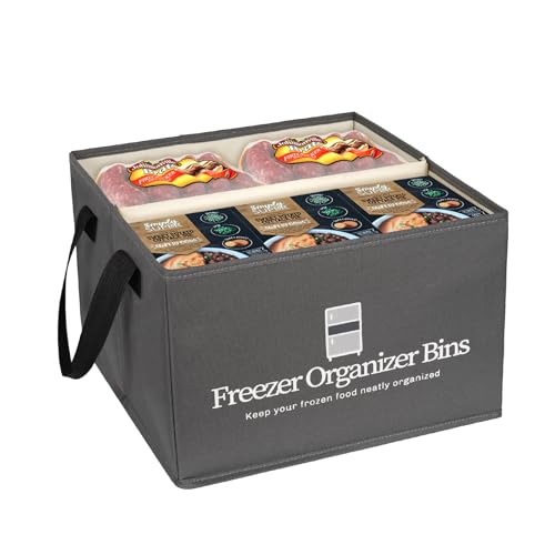 Collapsible Freezer Organizer Bins with Removable Dividers R395197