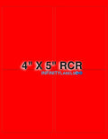 Fluorescent Red Paper 4 x 5 Laser Sheets O45930