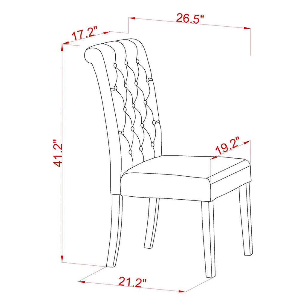 5 Pc Dining Set with Round Table and 4 Chairs O401754