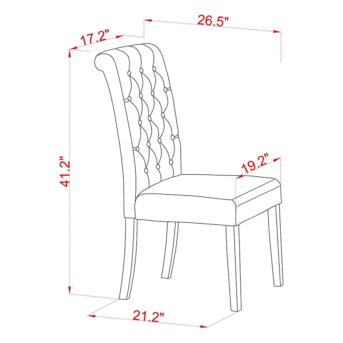 5 Pc Dining Set with Round Table and 4 Chairs O401754