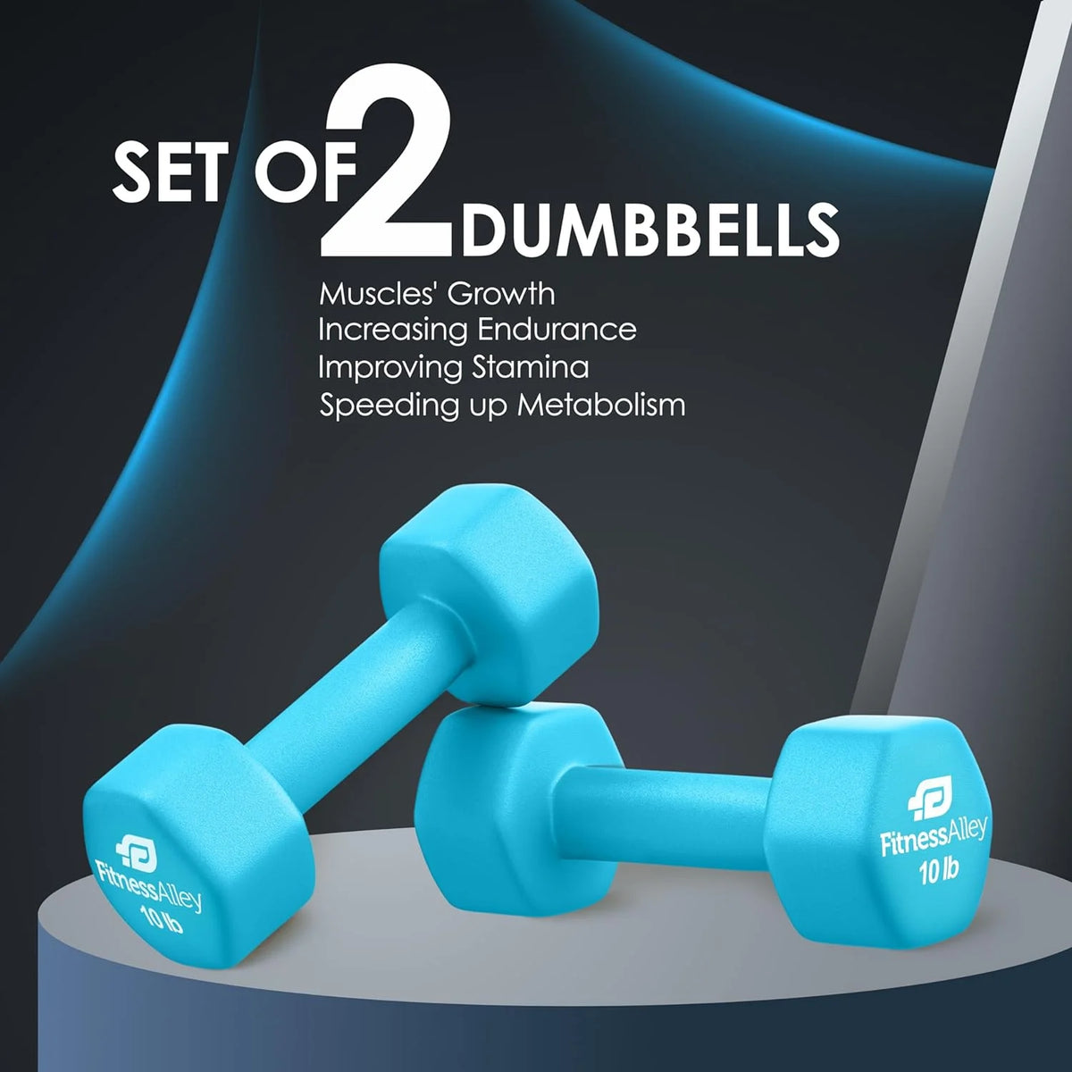 Neoprene Coated Dumbbells Set of 2 17.5 Pounds P7826