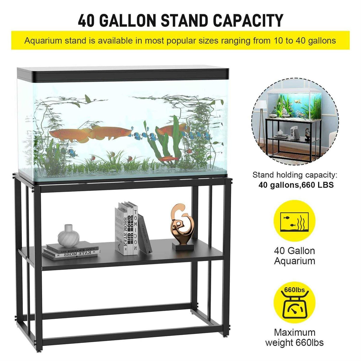 40 Gallon Metal Aquarium Stand B322129