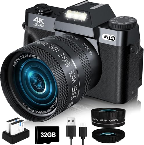 4K 56MP Digital Camera with WiFi Flip Screen B728155
