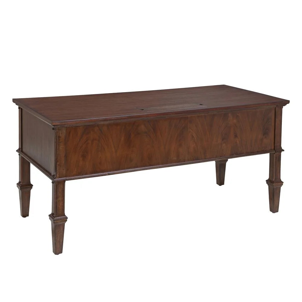 Rustic Cherry 60-inch Wood Storage Desk D5285