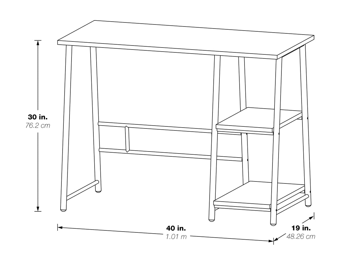 40-Inch Desk with Two Storage Shelves L37976