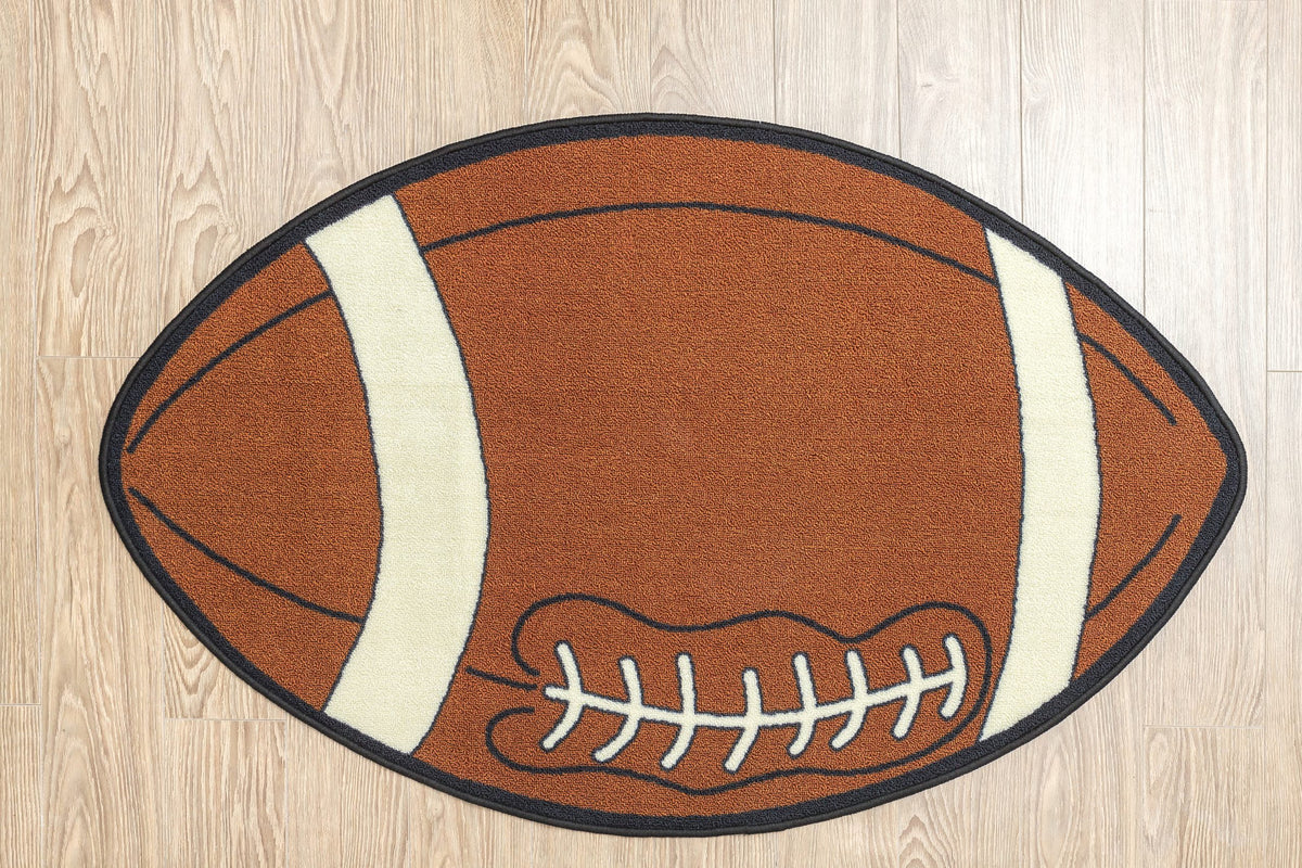 Rust Football Shape Area Rug B427356