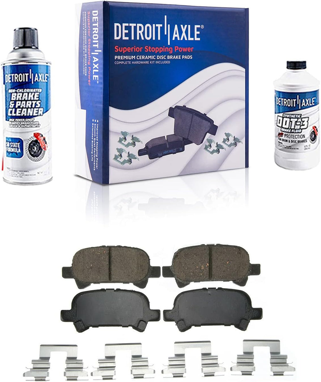 Drilled & Slotted Disc Rotors + Brake Pads 6pc Set Z734