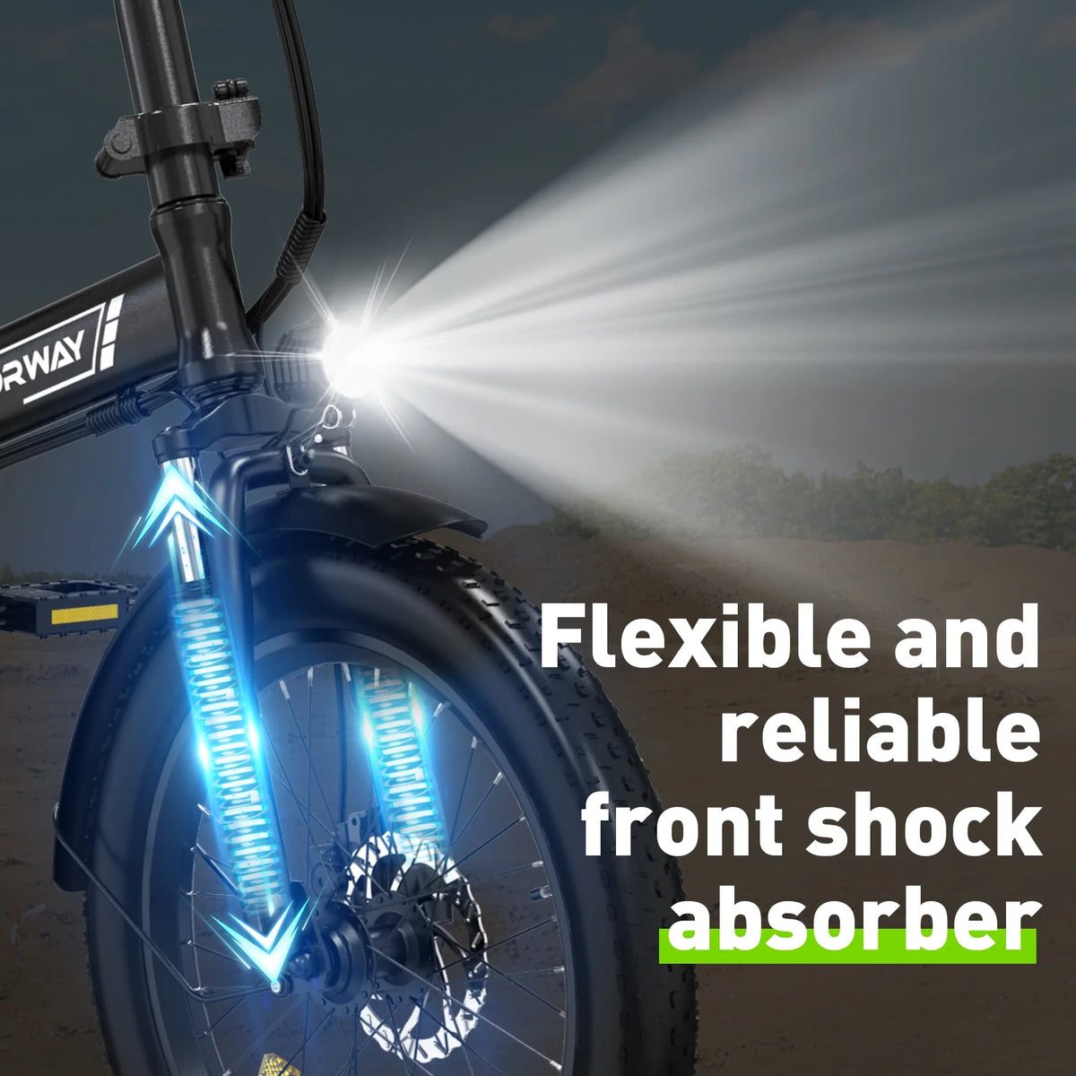 20" Fat Tire Foldable Electric Bike with 500W Battery J20338