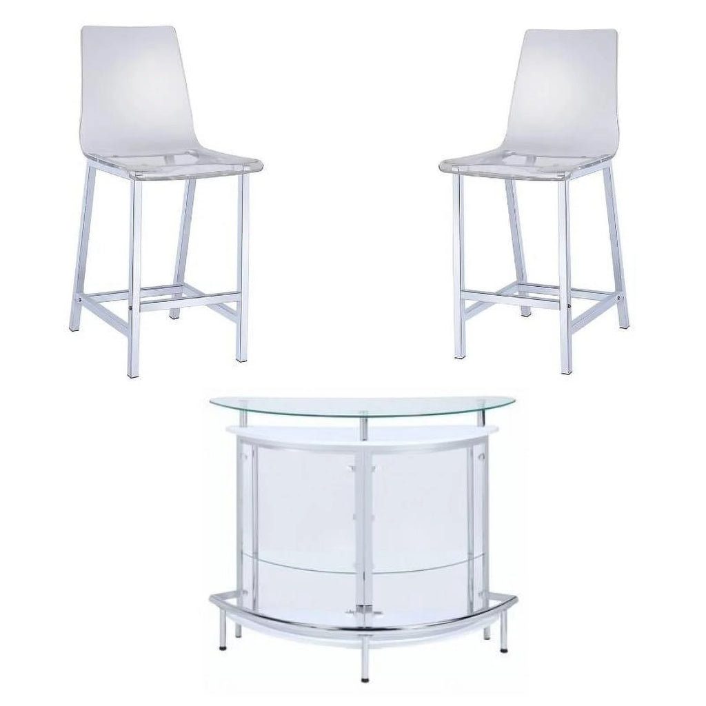 3 Piece Home Bar Unit with 2 Chairs O6010