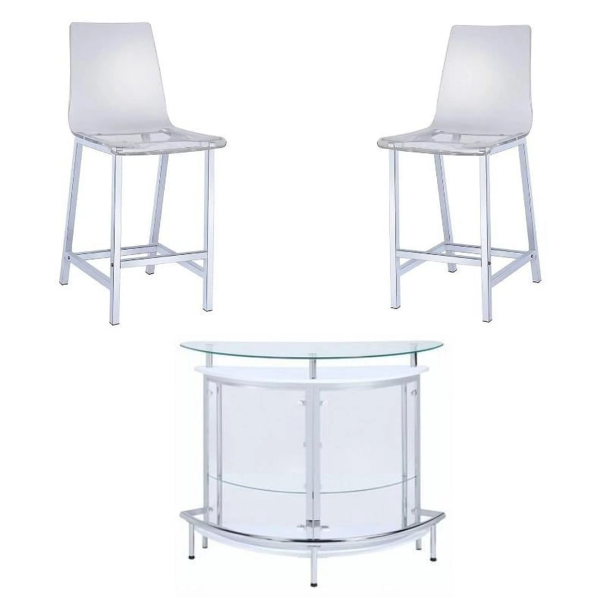 3 Piece Home Bar Unit with 2 Chairs O6010