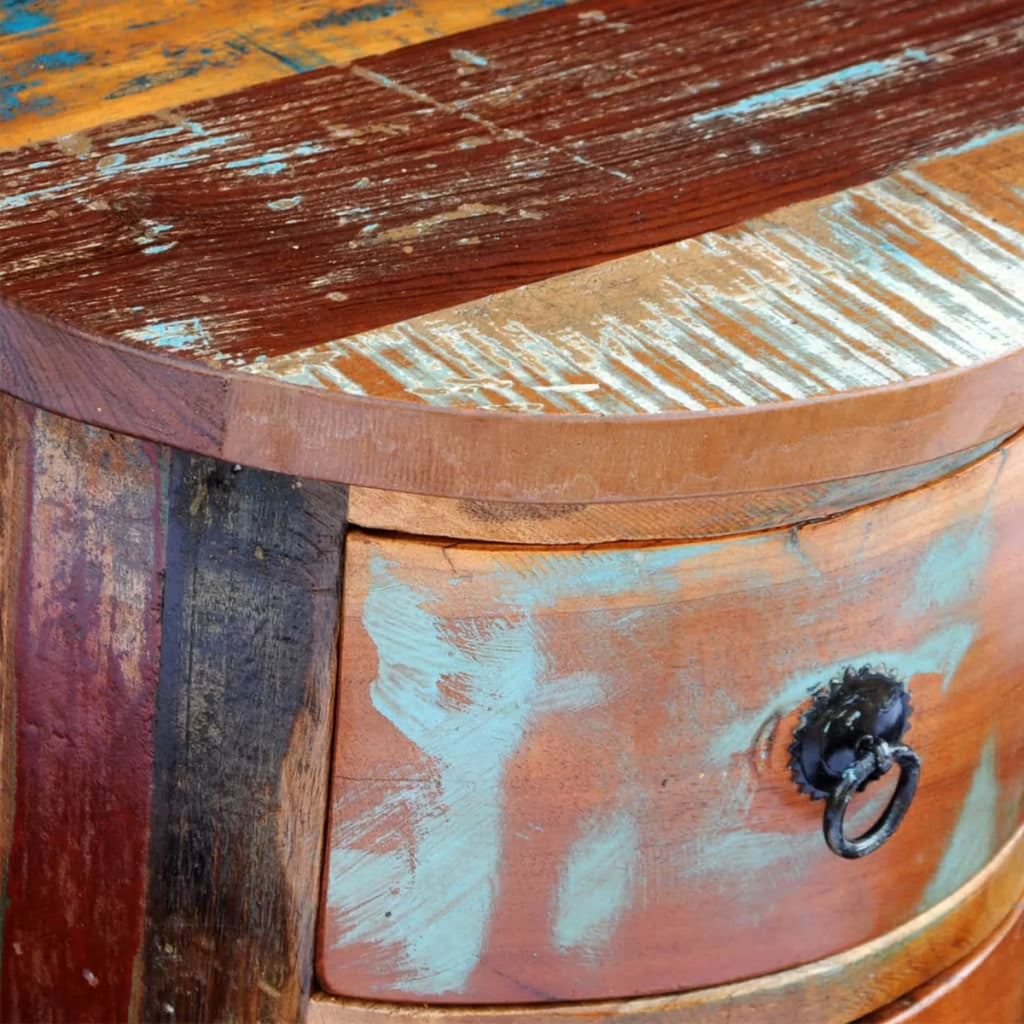 Reclaimed Solid Wood Cabinet with 3 Drawers J93572
