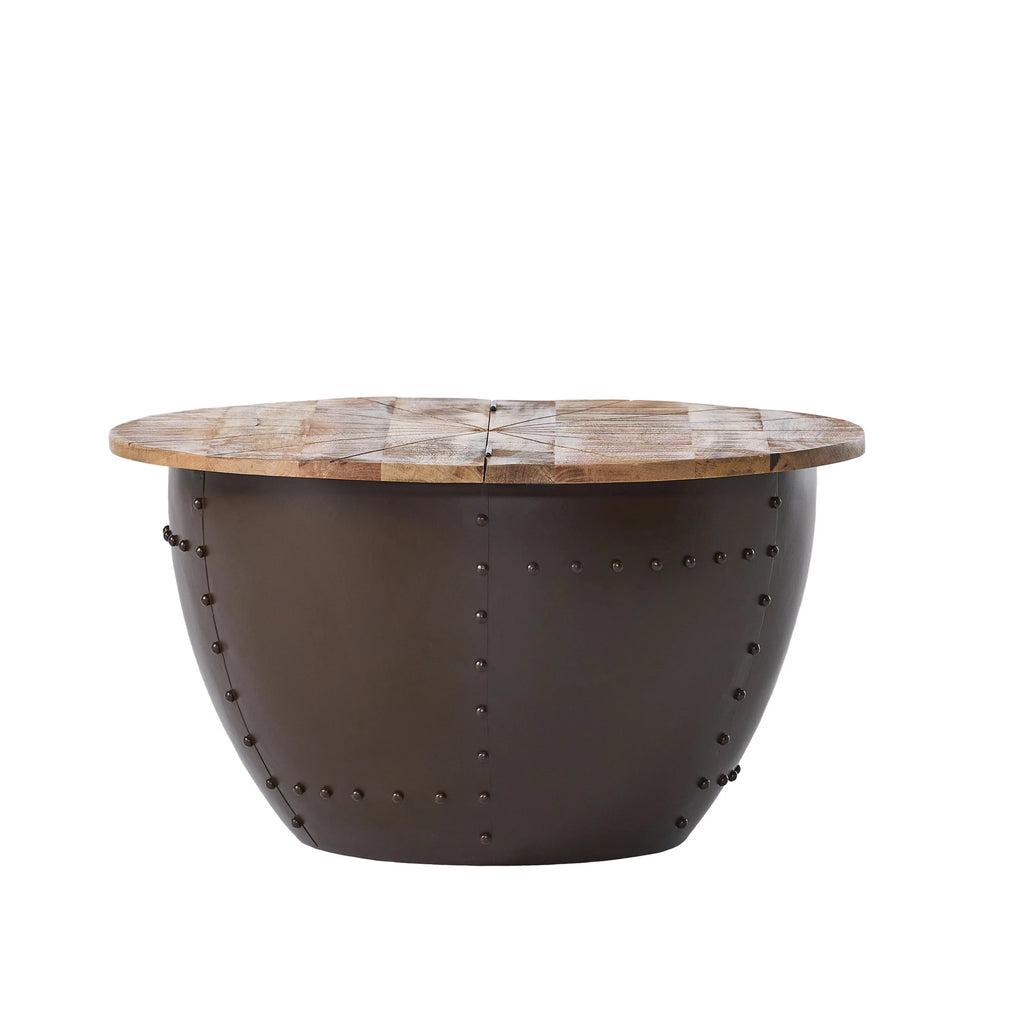 Handcrafted Mango Wood and Iron Accent Table P76729