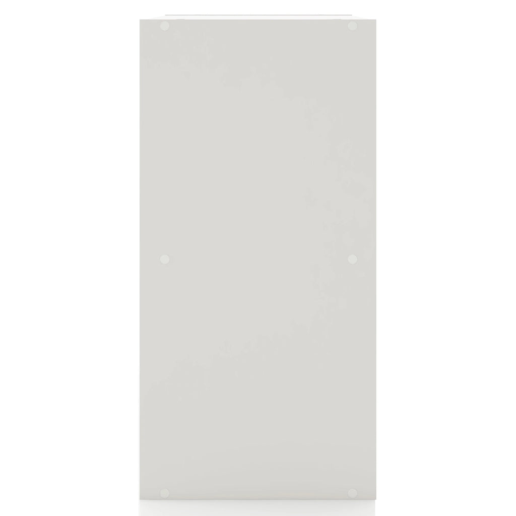 White 2-Tier Wood Bookcase K80727