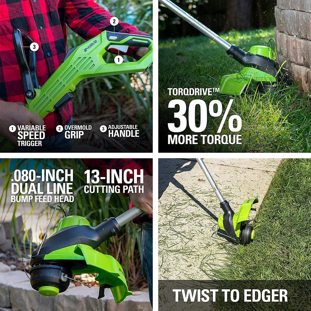 24V 13 Brushless String Trimmer with 4Ah Battery and Charger Z69774