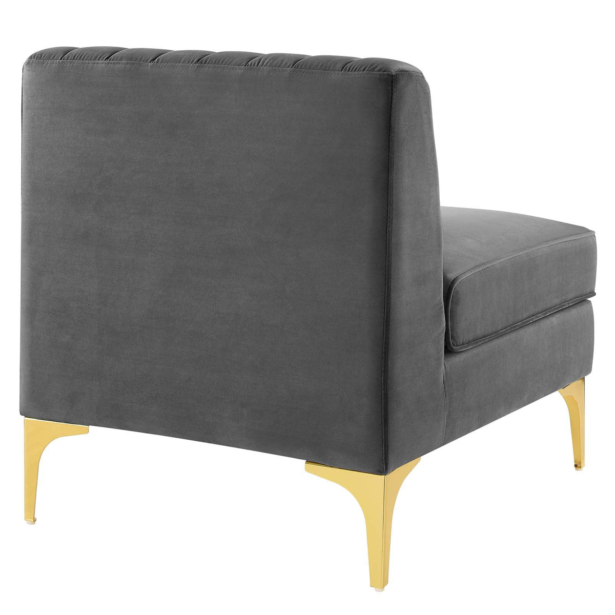 Gray Velvet 8-Piece Sectional Sofa S717899