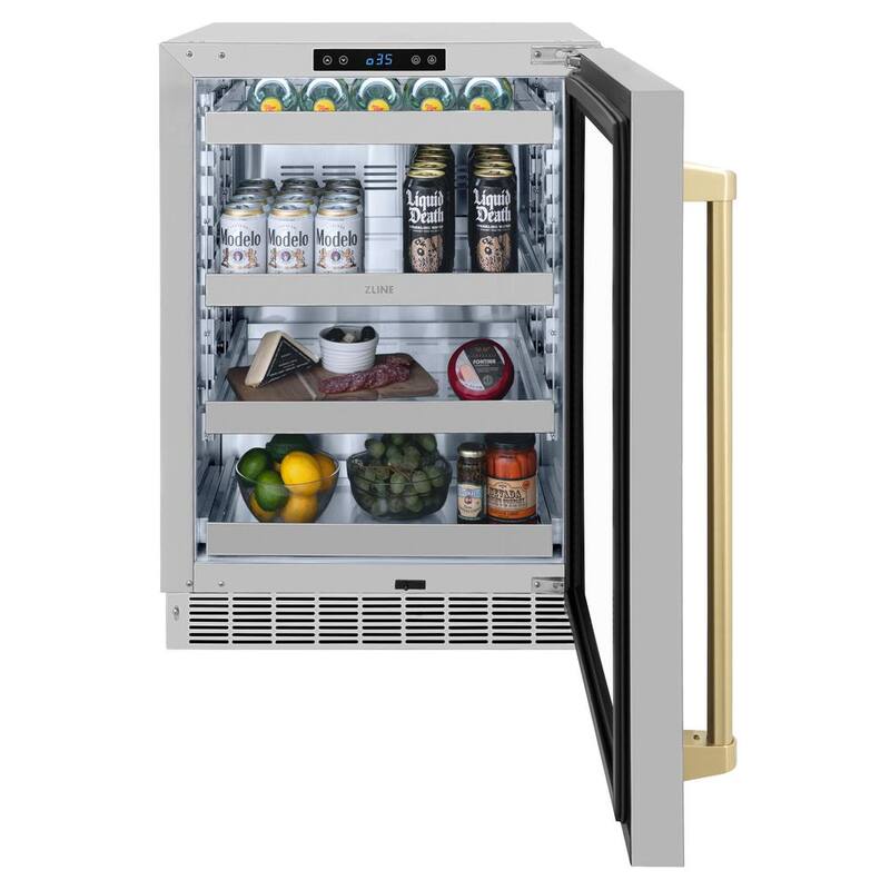 24 in. Single Zone Beverage Fridge with Glass Door L4168