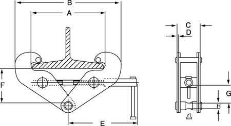 Vertical Lift 4000 lb. Beam Clamp D230