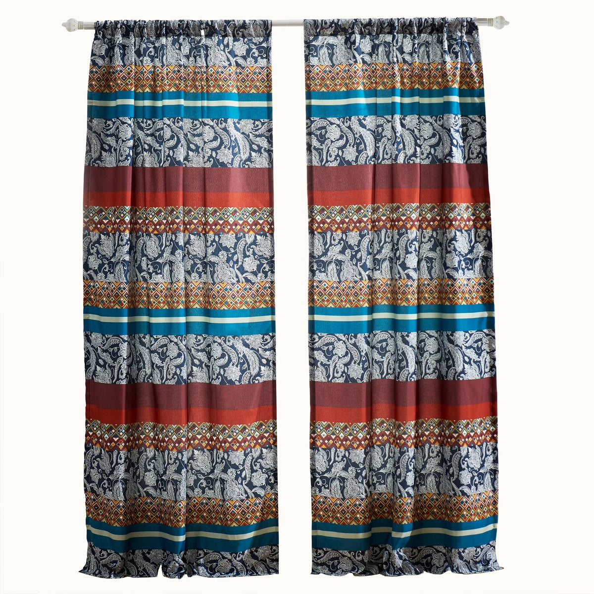 Boho Curtain Panels Set of 2 84x84 inches U3229