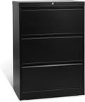 2 Drawer Black Lateral File Cabinet with Lock B660893