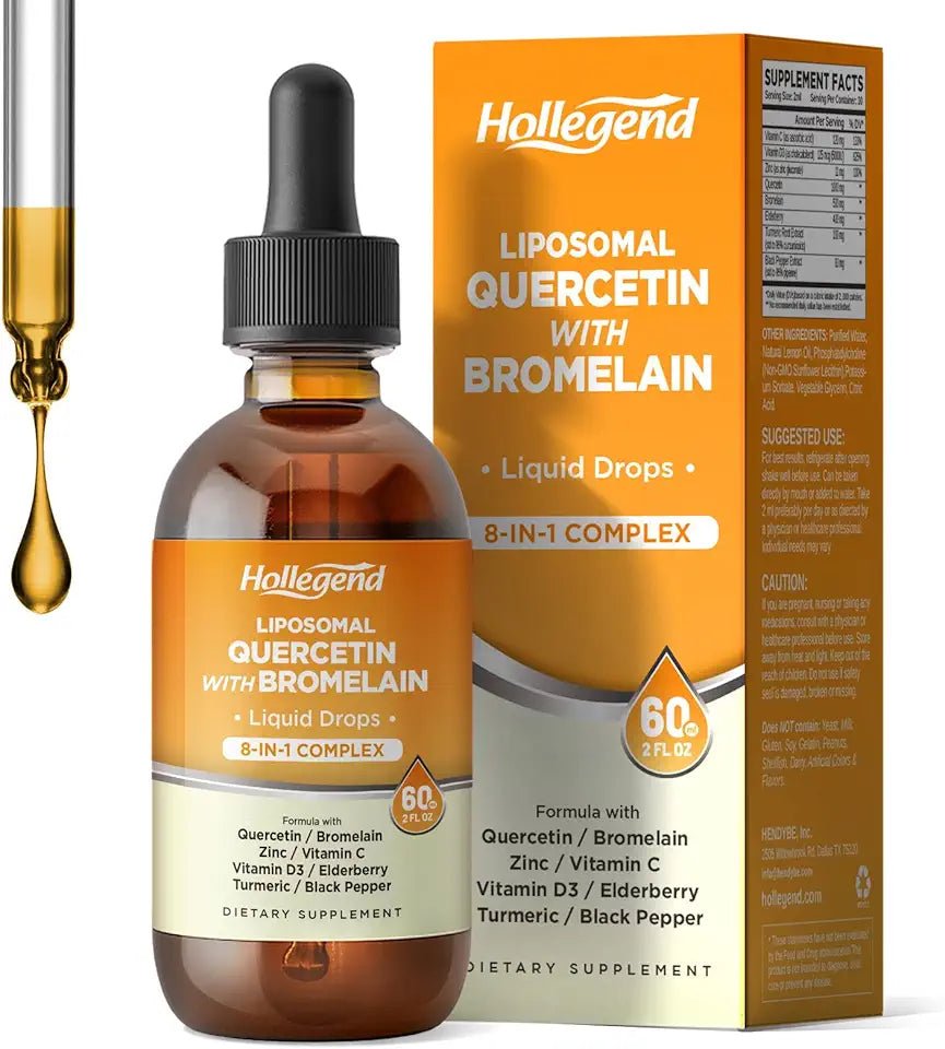 Organic Quercetin Bromelain Liquid Drops 2 Fl Oz O147777
