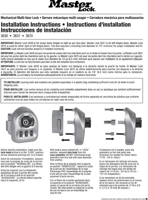 Mechanical Built-in Lock F358