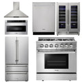36 Propane Dual Fuel Range, Range Hood, Microwave, Refrigerator, Dishwasher, Wine Cooler T1574