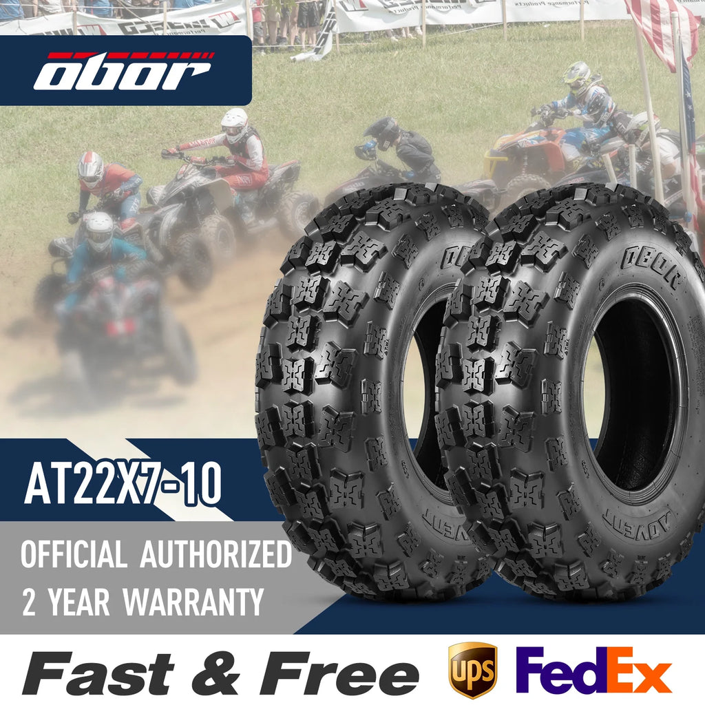 22x7x10 6 Ply ATV All Terrain Tires Set of 2 Q36639