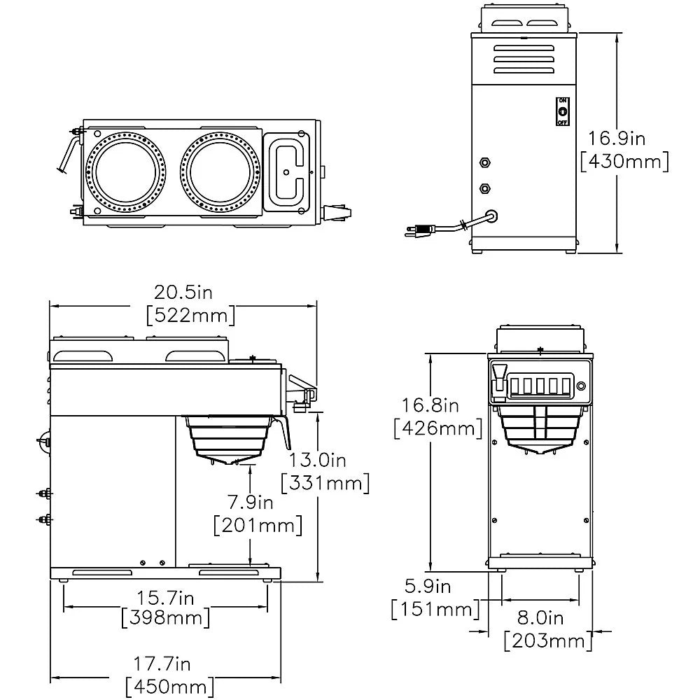 12-Cup Commercial Coffee Brewer V277528