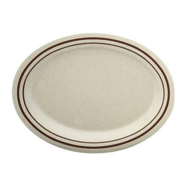 Beige Oval Melamine Platter X9898