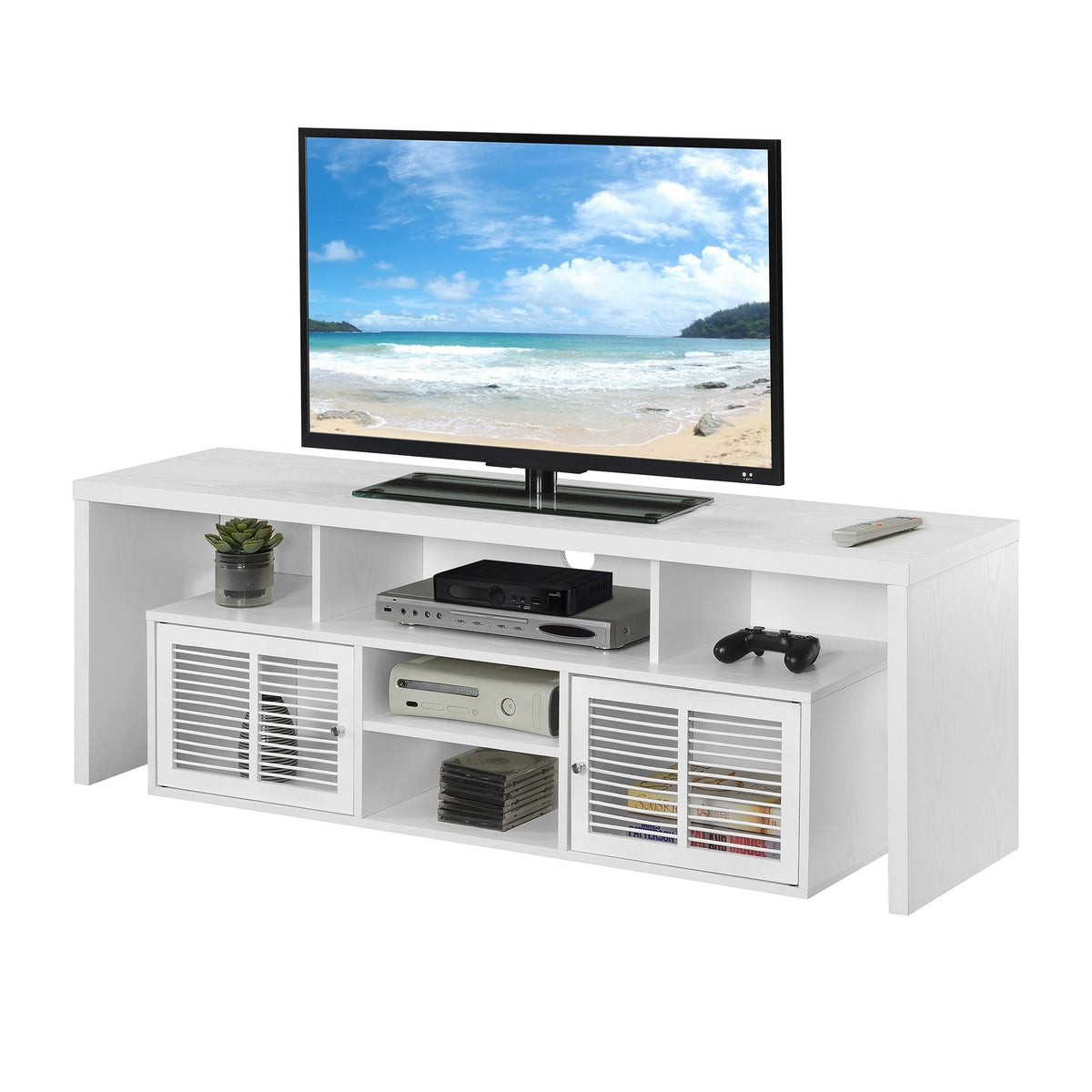 60 inch TV Stand with Storage Cabinets and Shelves T4633