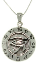 Sterling Silver Eye of Horus Necklace B924
