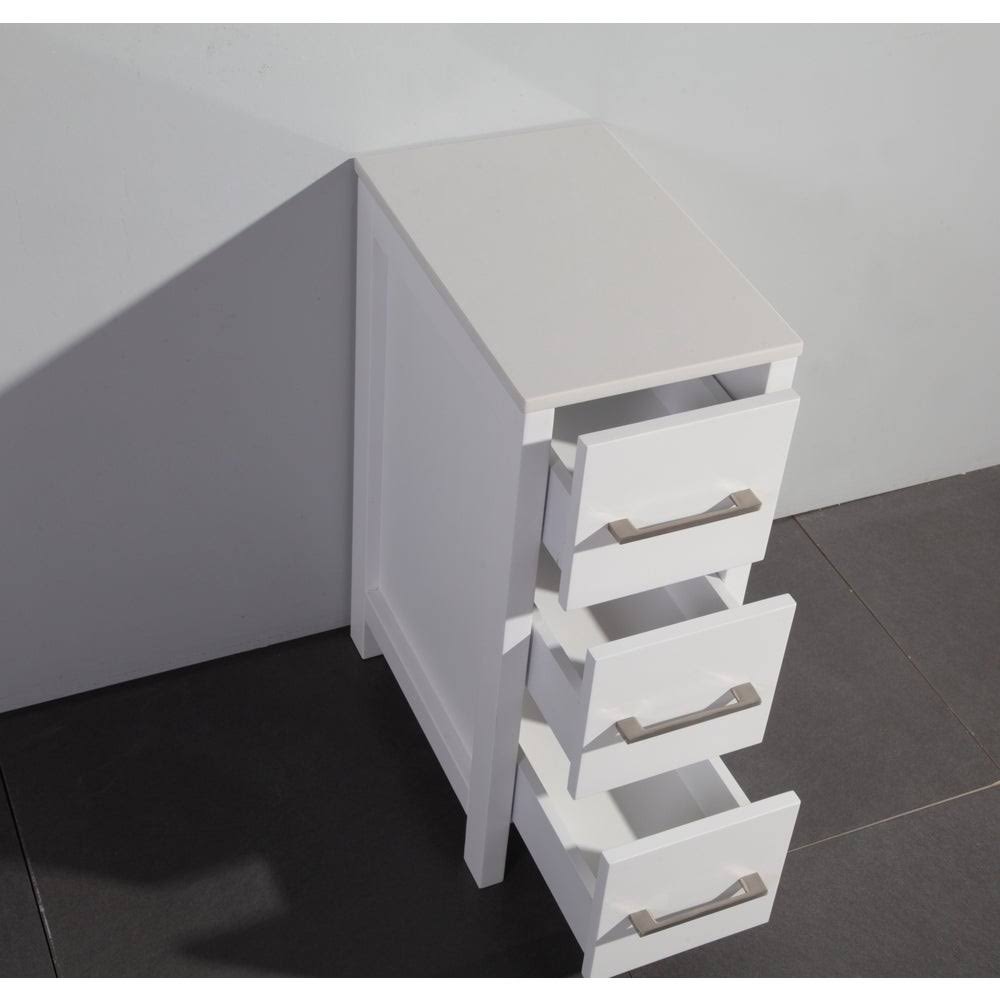 12 inch Wide Bathroom Vanity Cabinet with Ceramic Top S633