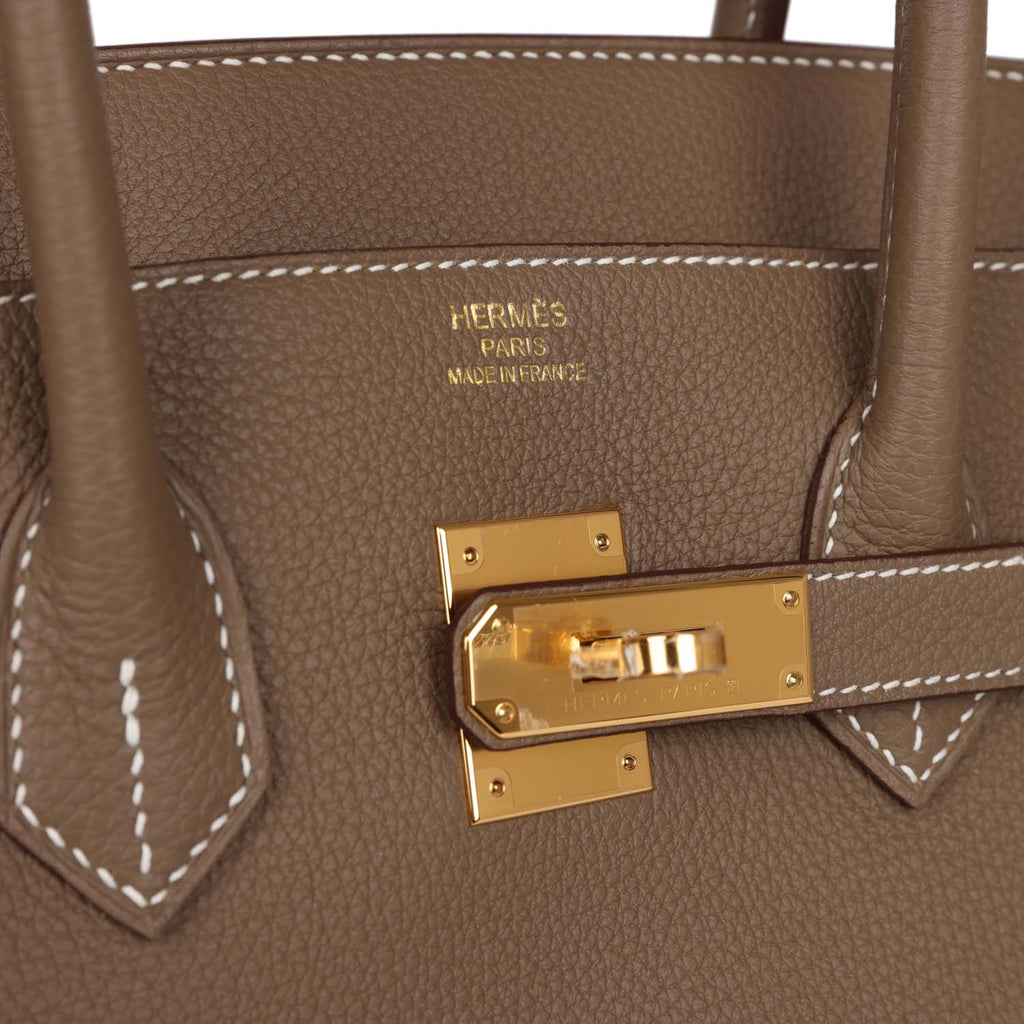 Etoupe Togo Leather Handbag E305492