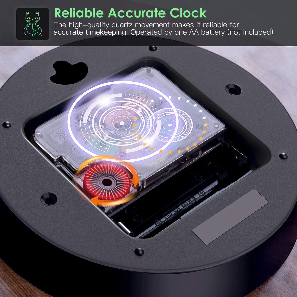 Luminous Wooden Wall Clock L7437