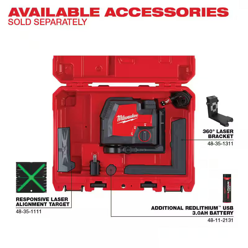 Green Rechargeable Cross Line Laser Level and LED Flood Light W668